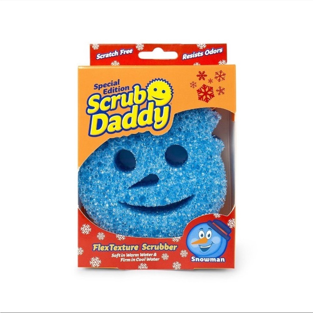 Scrub Daddy FlexTexture Scrubber, Limited Edition- Snowman- NWT